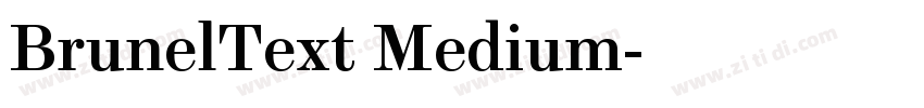 BrunelText Medium字体转换